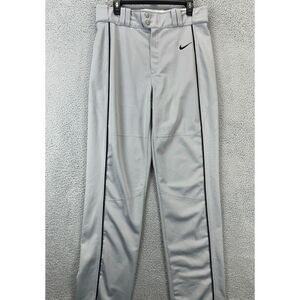 Nike Team‎ Baseball Pants Mens Large Grey Swoosh Straight Leg Activewear Sports